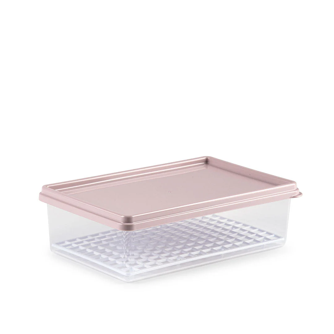 Fiambreras Fresh con rejilla 1L rosa