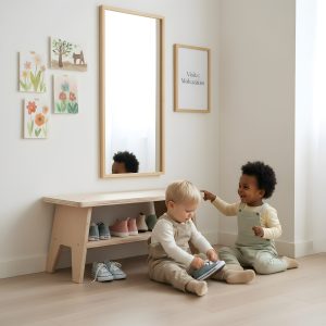 Espejo de madera Kids Mokuzai