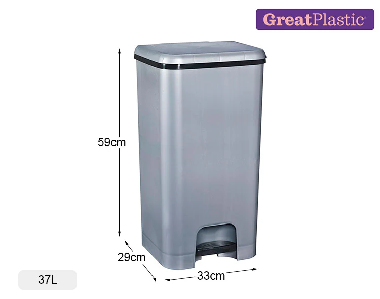 Cubo de Pedal Class 37L plata - Imagen 3