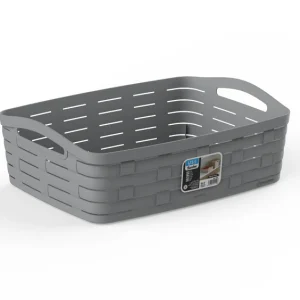 Cesta mediana baja serie BAMBOO gris