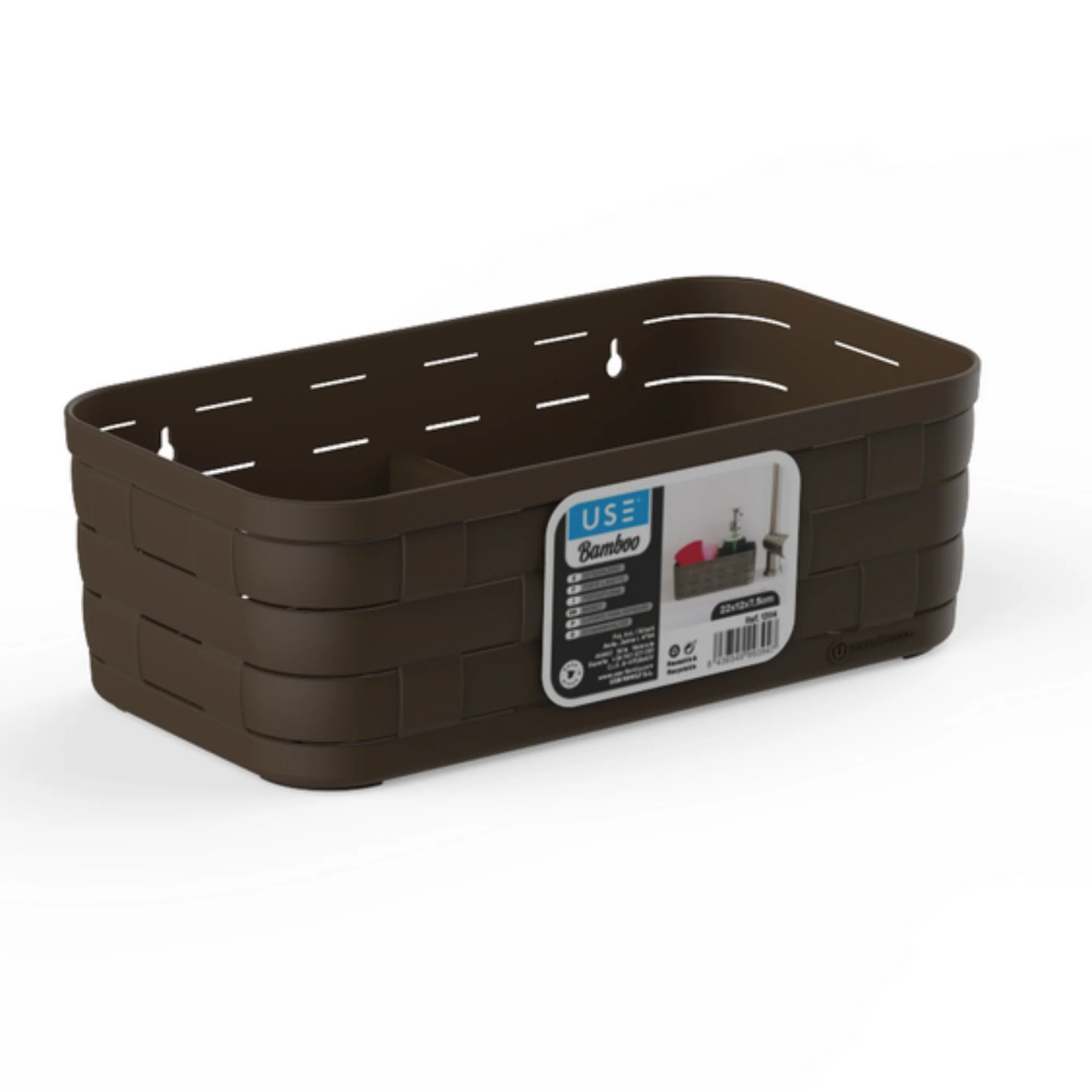 Estropajero bamboo 22*12*7.5cm arena - Imagen 3