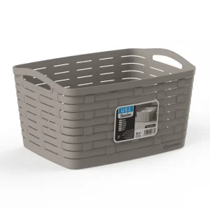 Cesta mediana 22L serie BAMBOO arena, con Tapa