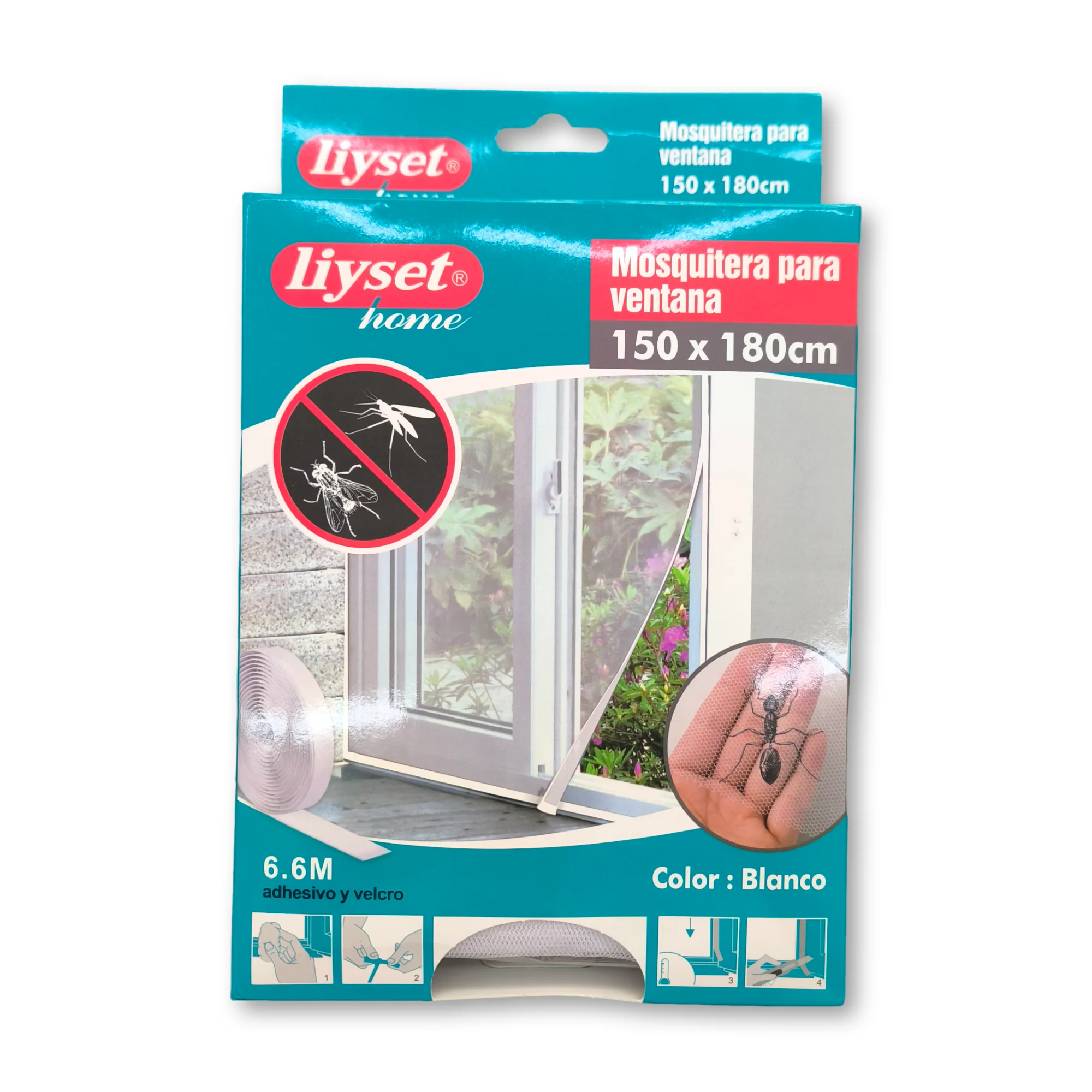 Mosquitera para ventana de 150*180cm gris - Imagen 3