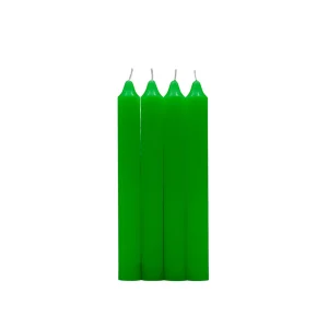 Pack 4 velas cilíndricas verde