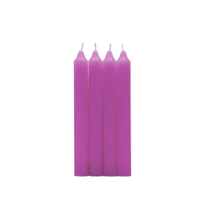Pack 4 velas cilíndricas lila