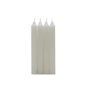 Pack 4 velas cilíndricas blanco