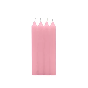 Pack 4 velas cilíndricas rosa