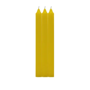 Pack 3 velas cirio amarillo