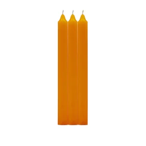 Pack 3 velas cirio naranja
