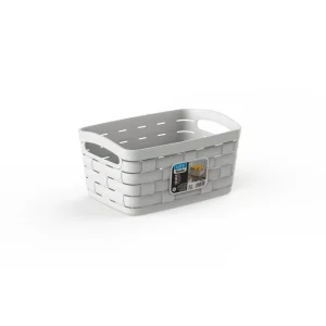 Cesta Cocina Mini alta Bamboo blanco roto