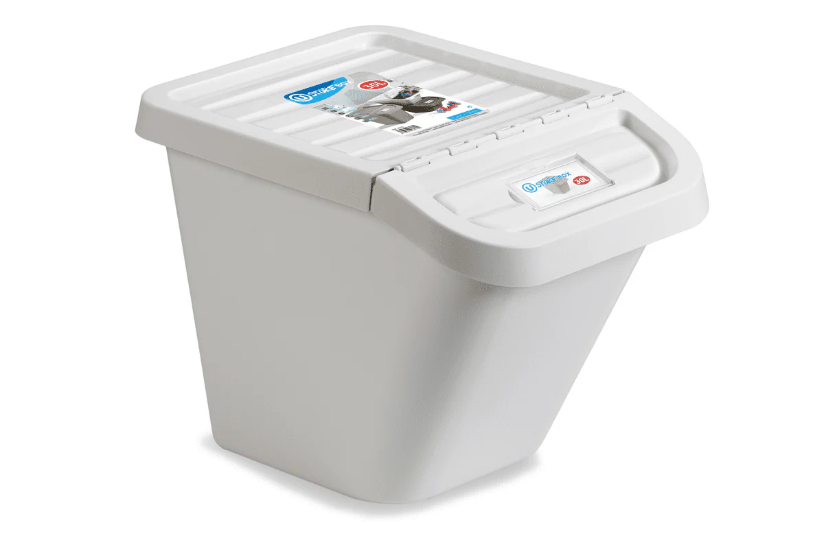 Cubo Almacenaje Store box 30L blanco roto