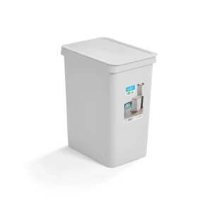 Cubo con Tapa 28L Neus gris pastel