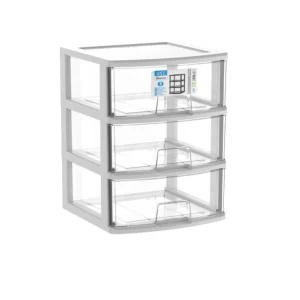 Cajonera grande bianca 3 cajones negro