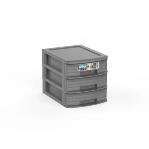 Cajonera A5 Bamboo 3 Cajones gris