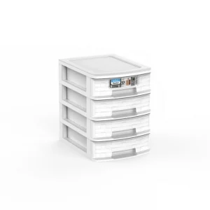 Cajonera A5 Bamboo 4 Cajones blanco