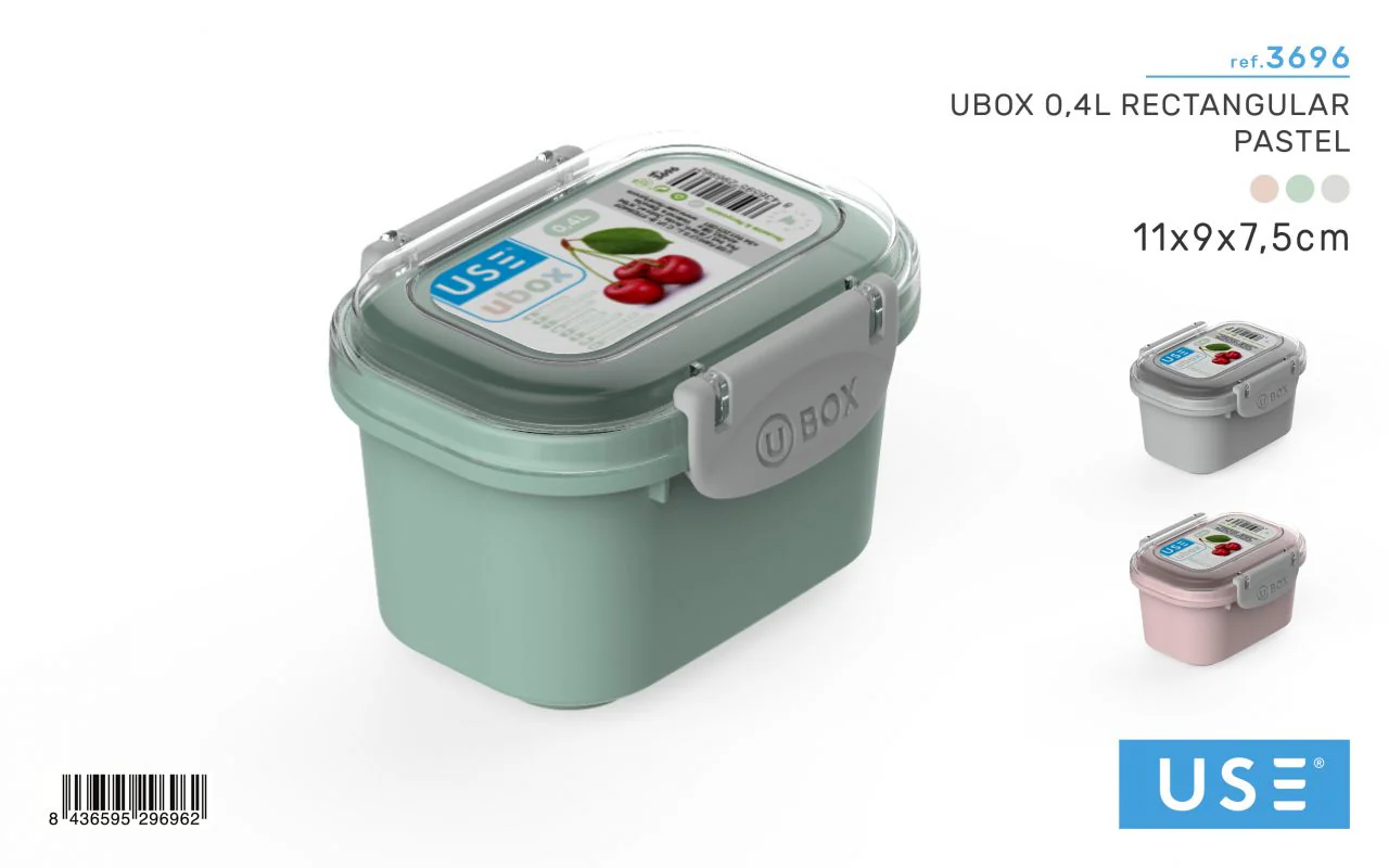 Fiambrera Rectangular Ubox 0,4L - Imagen 4
