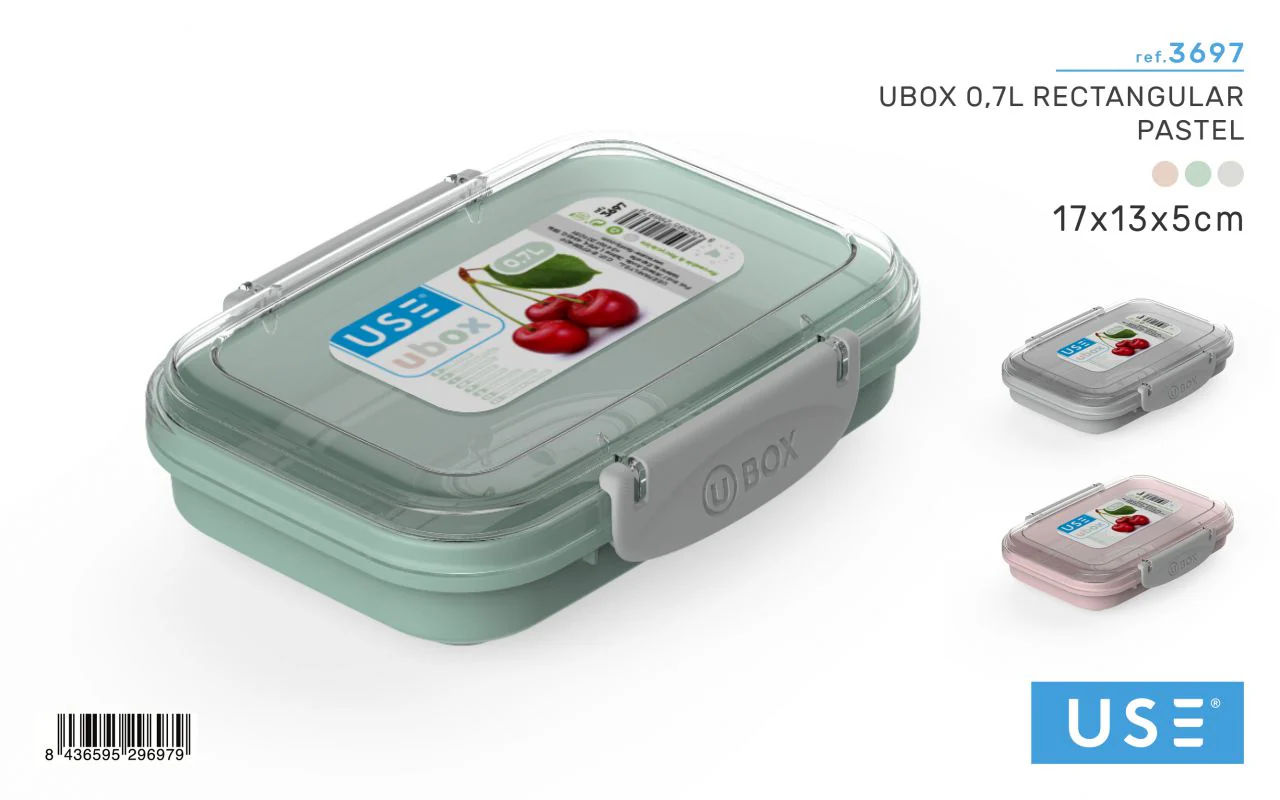 Fiambrera Rectangular Ubox 0,7L - Imagen 6