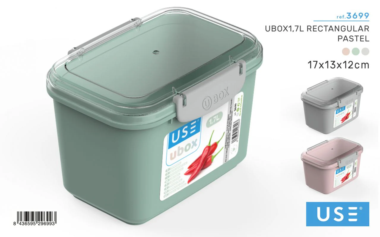 Fiambrera Rectangular Ubox 1,7L - Imagen 2