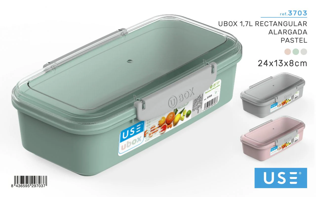 Fiambrera Rectangular Ubox 1,7L - Imagen 4