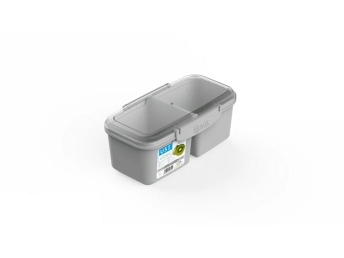 Fiambrera Rectangular Ubox Duo 0,8L - Imagen 2