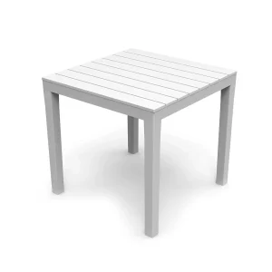 Mesa cuadrada jardin Bali 78x78x72cm blanco