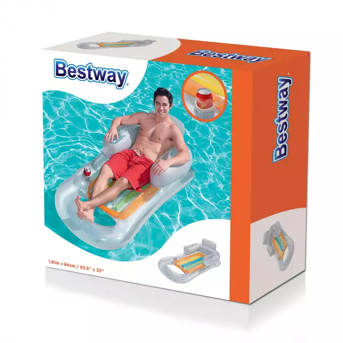 Colchoneta hinchable c/repaldo 157*89cm - Imagen 2