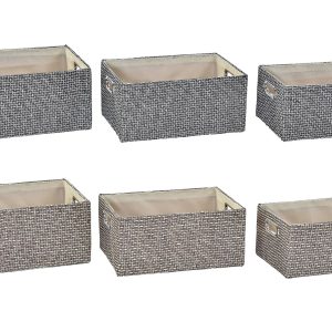 Cesto set 3 poliester 40.5*28*18cm