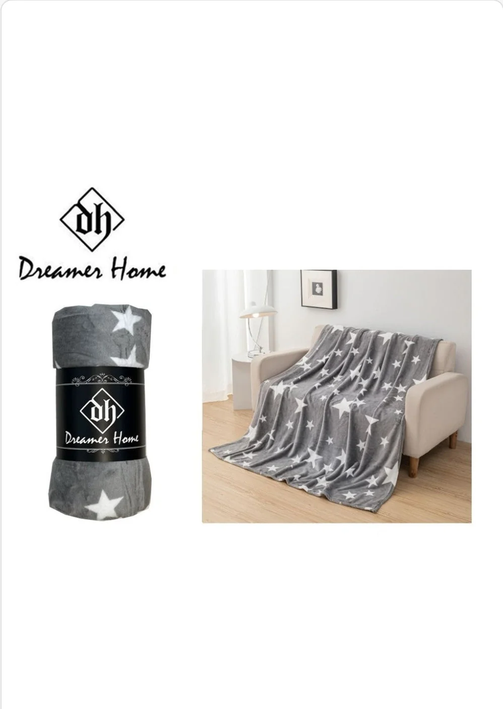 Manta cuadrado azul 220x240cm - Imagen 3