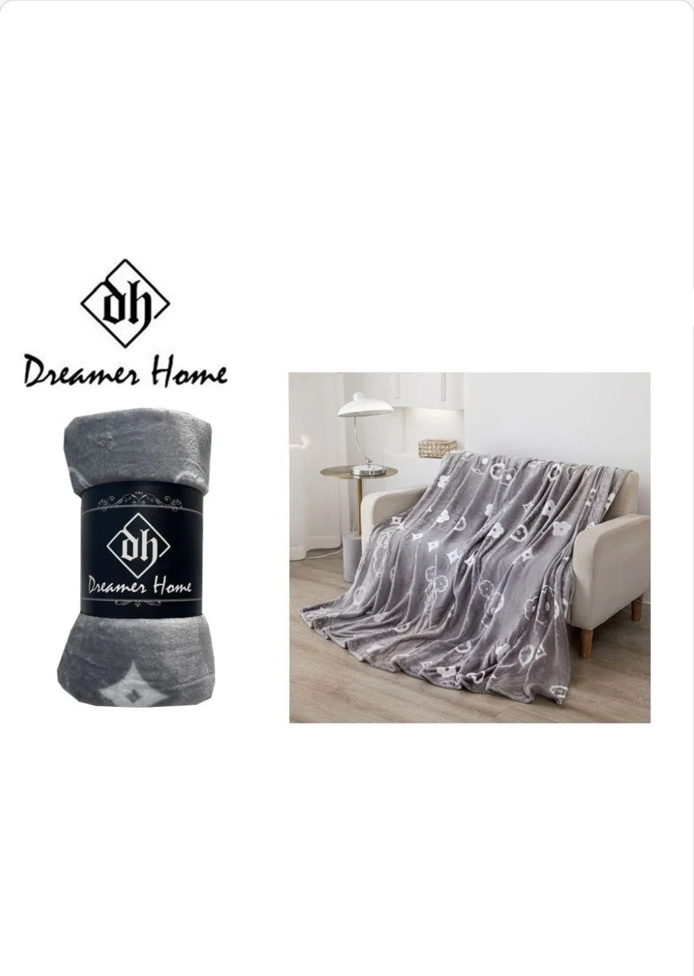 Manta cuadrado azul 220x240cm - Imagen 2