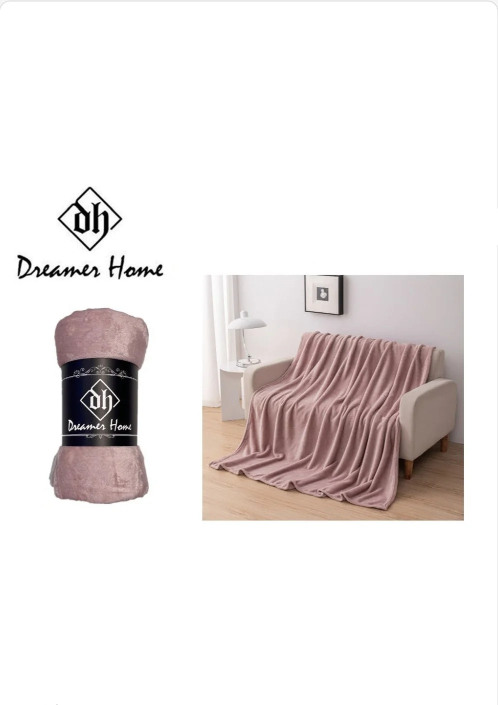 Manta beige 130x160cm - Imagen 6