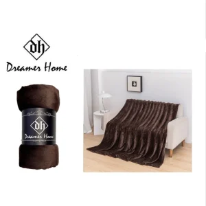 Manta marron 160x220cm