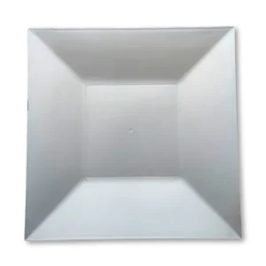 Plato cuadrado plata 33cm