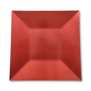 Plato cuadrado rojo 33cm