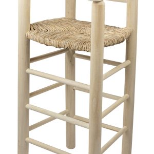 Sillón Trona Infantil Torneado Circular. Madera al Natural.