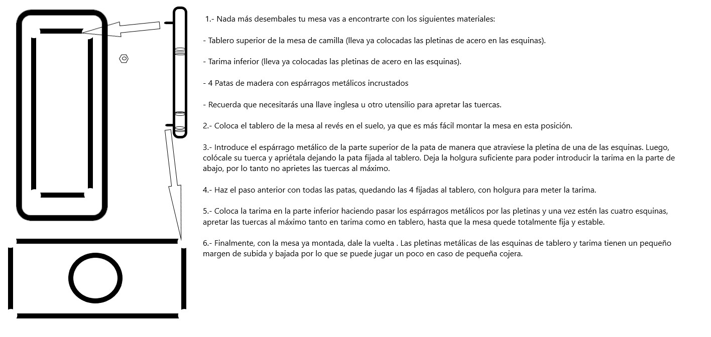 Mesa camilla rectangular Chapada Melamina - Imagen 2