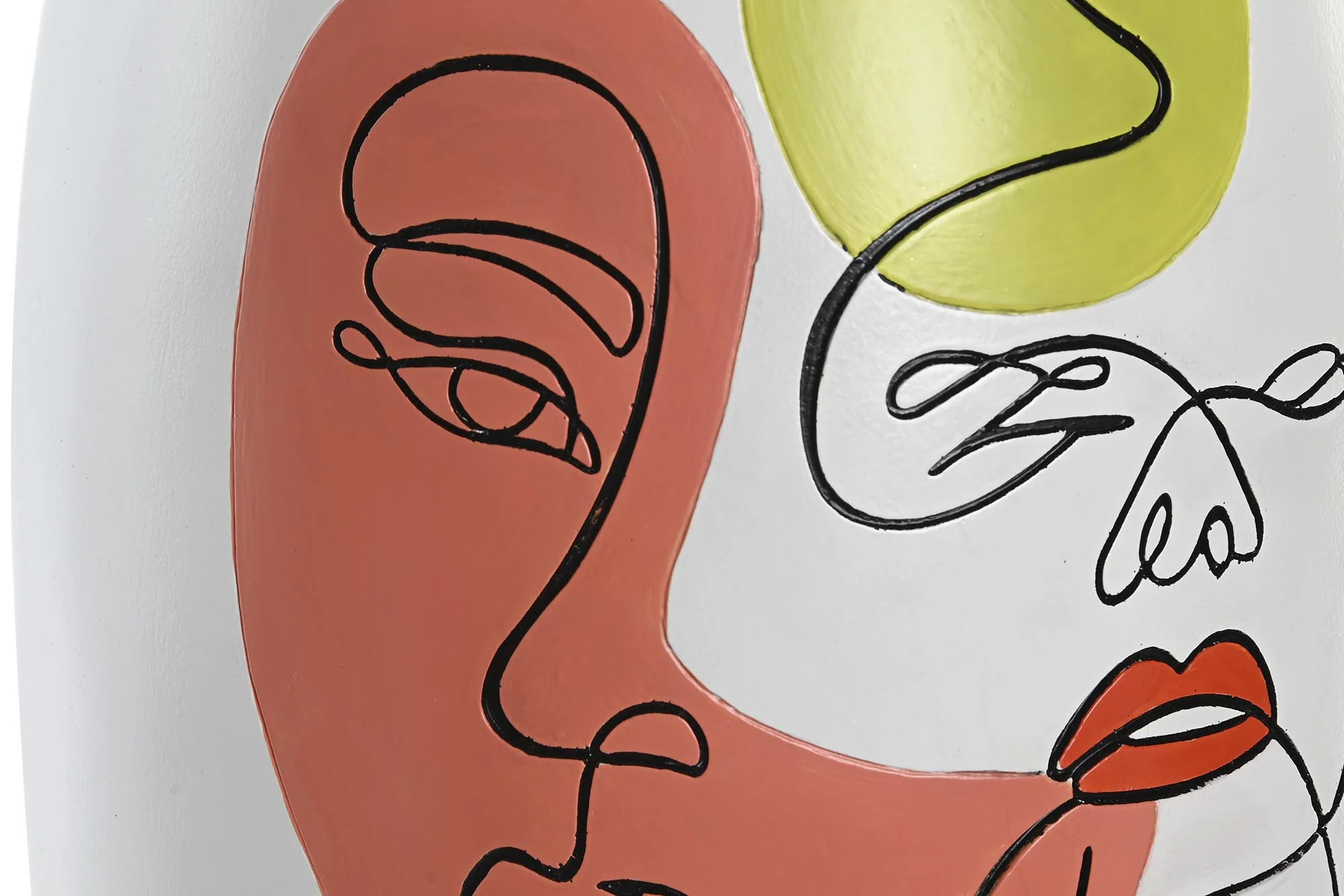 Jarron resina 20.5*20.5*38cm cara abstracto - Imagen 2