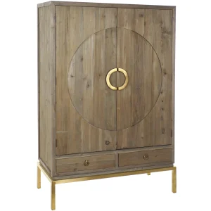 Armario alamo metal 120*50*175cm marron