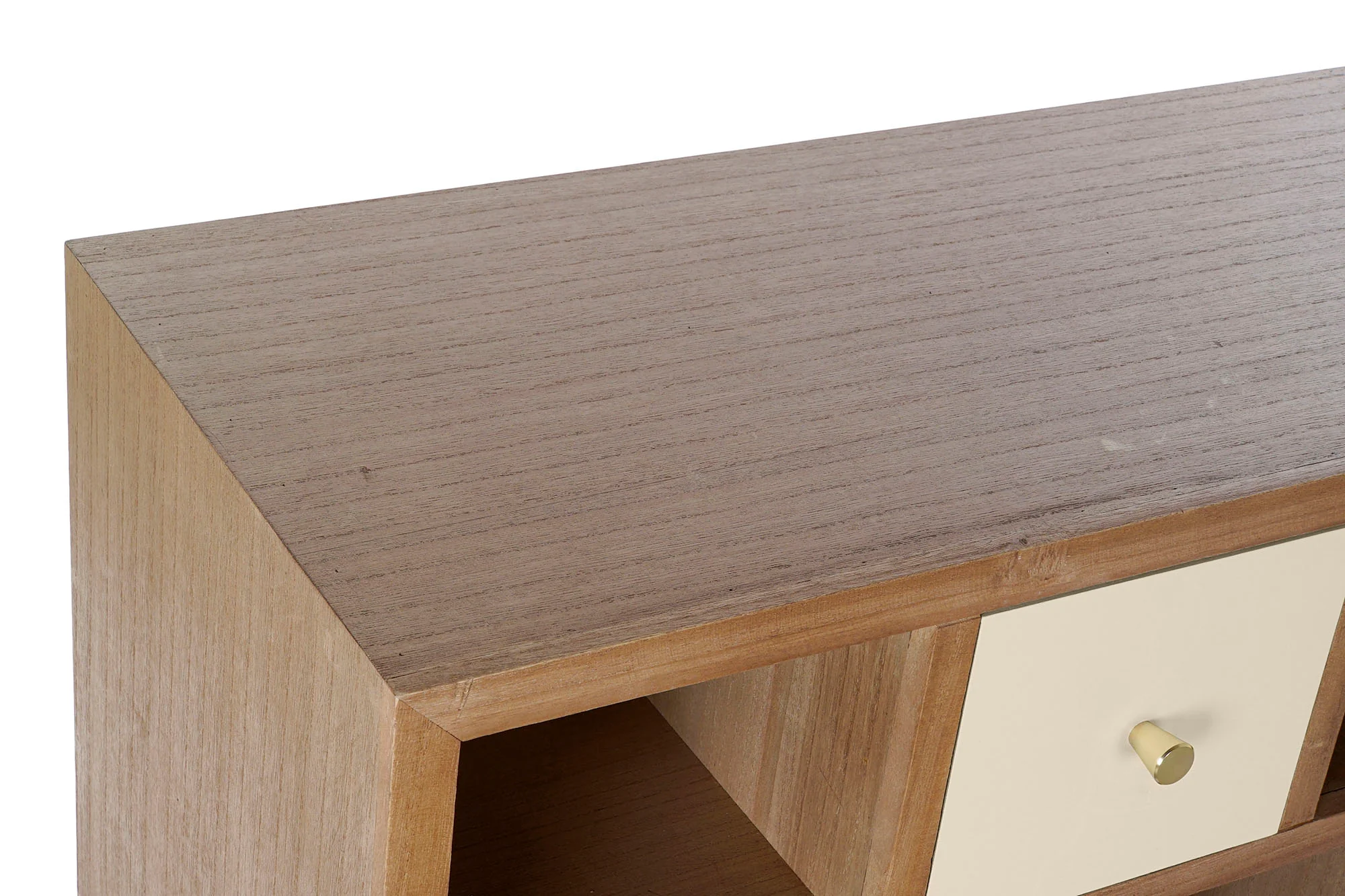 Cajonera madera metal 76*34*94cm granate - Imagen 3