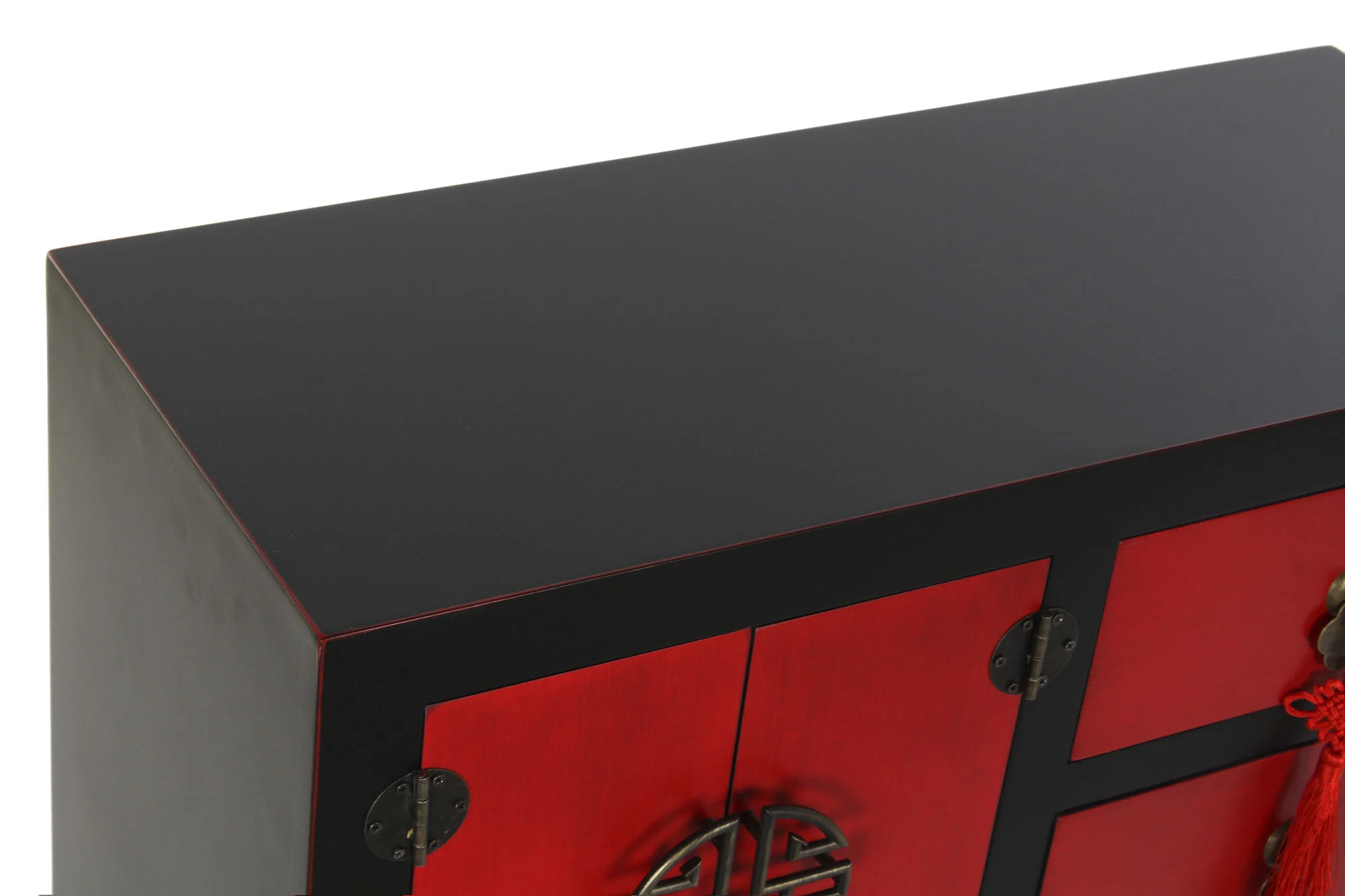 Consola abeto mdf 63*27*83 oriental rojo - Imagen 2