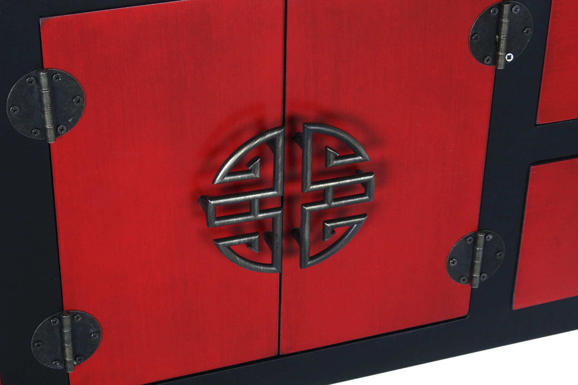 Consola abeto mdf 63*27*83 oriental rojo - Imagen 3