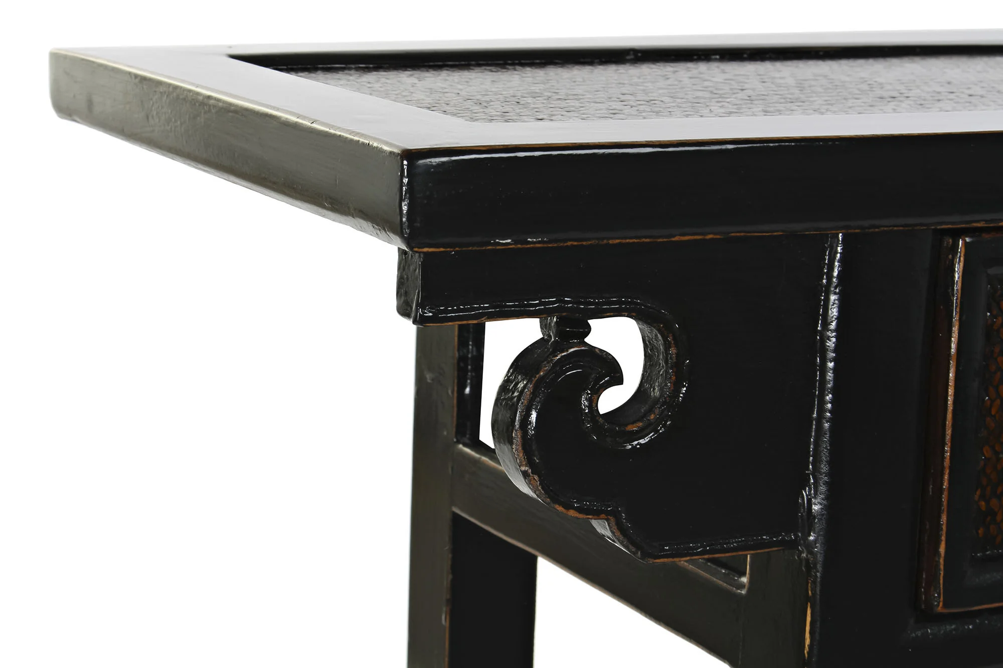 Consola olmo 85*35*80cm 2 cajones negro - Imagen 4