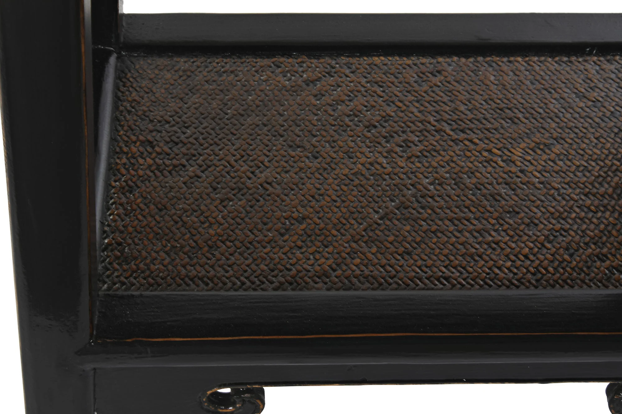 Consola olmo 85*35*80cm 2 cajones negro - Imagen 7