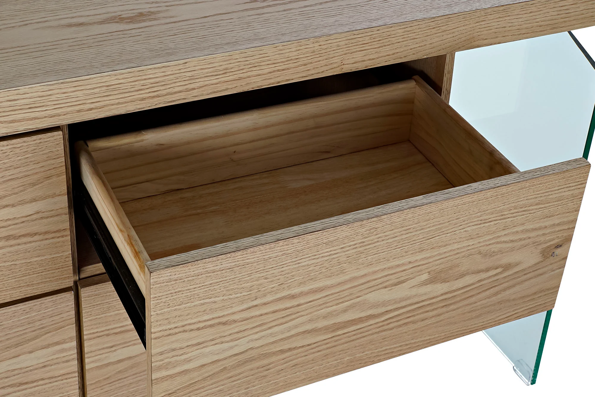 Buffet cristal mdf 160*45*80cm marron claro - Imagen 6