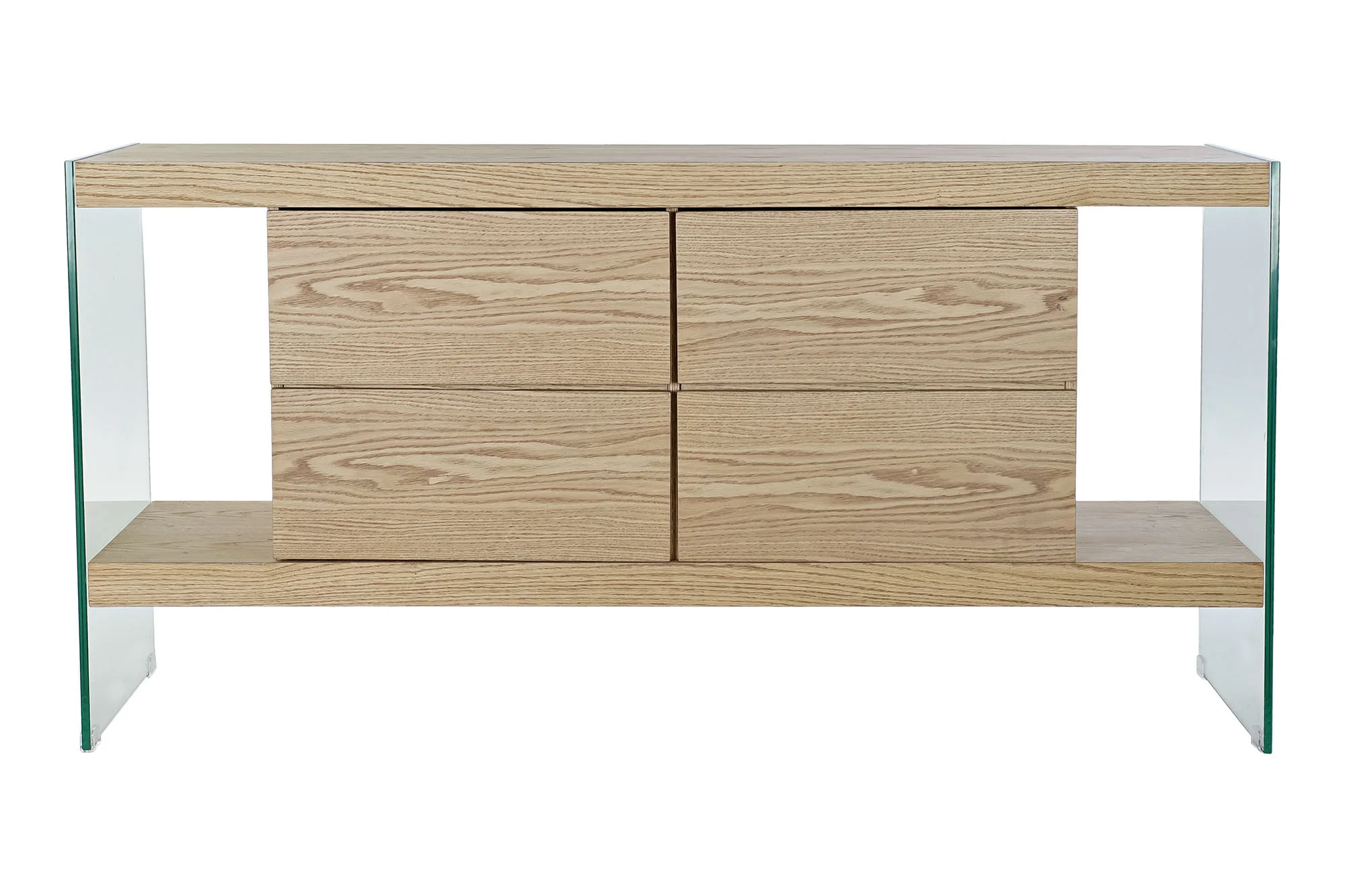 Buffet cristal mdf 160*45*80cm marron claro - Imagen 9