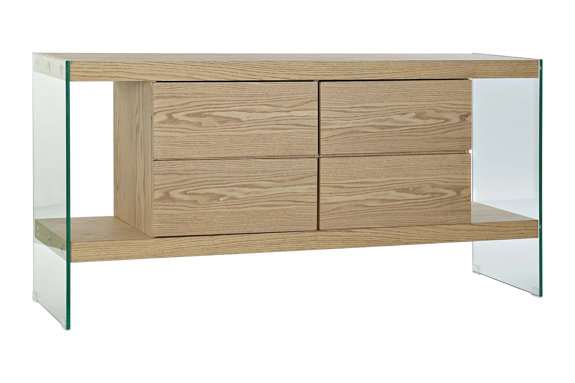 Buffet cristal mdf 160*45*80cm marron claro - Imagen 2