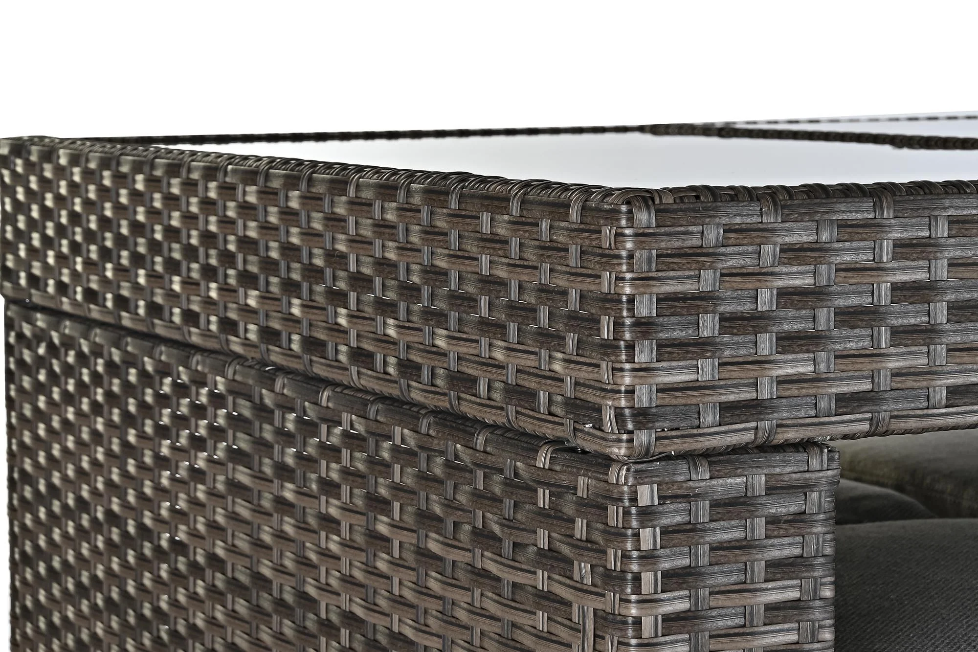 Mesa set 7 ratan sintetico acero 143*80*100cm - Imagen 5