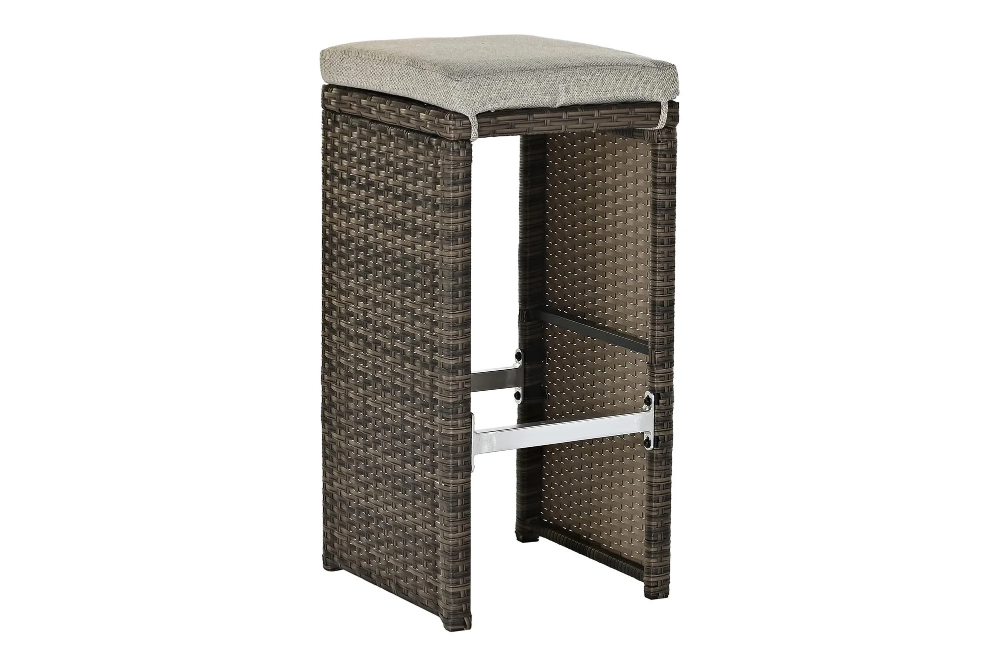 Mesa set 7 ratan sintetico acero 143*80*100cm - Imagen 8