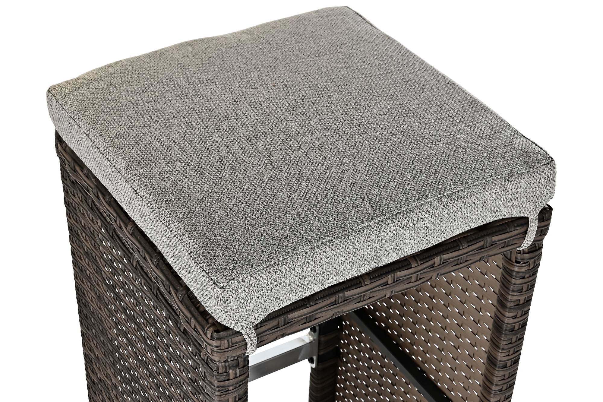 Mesa set 7 ratan sintetico acero 143*80*100cm - Imagen 9