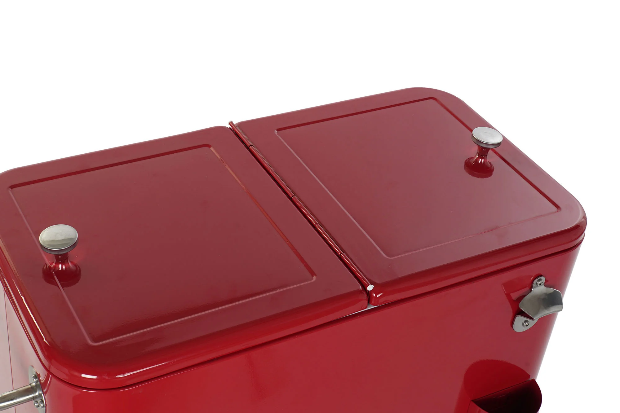 Nevera acero pp 74*43*80cm 56l rojo - Imagen 8