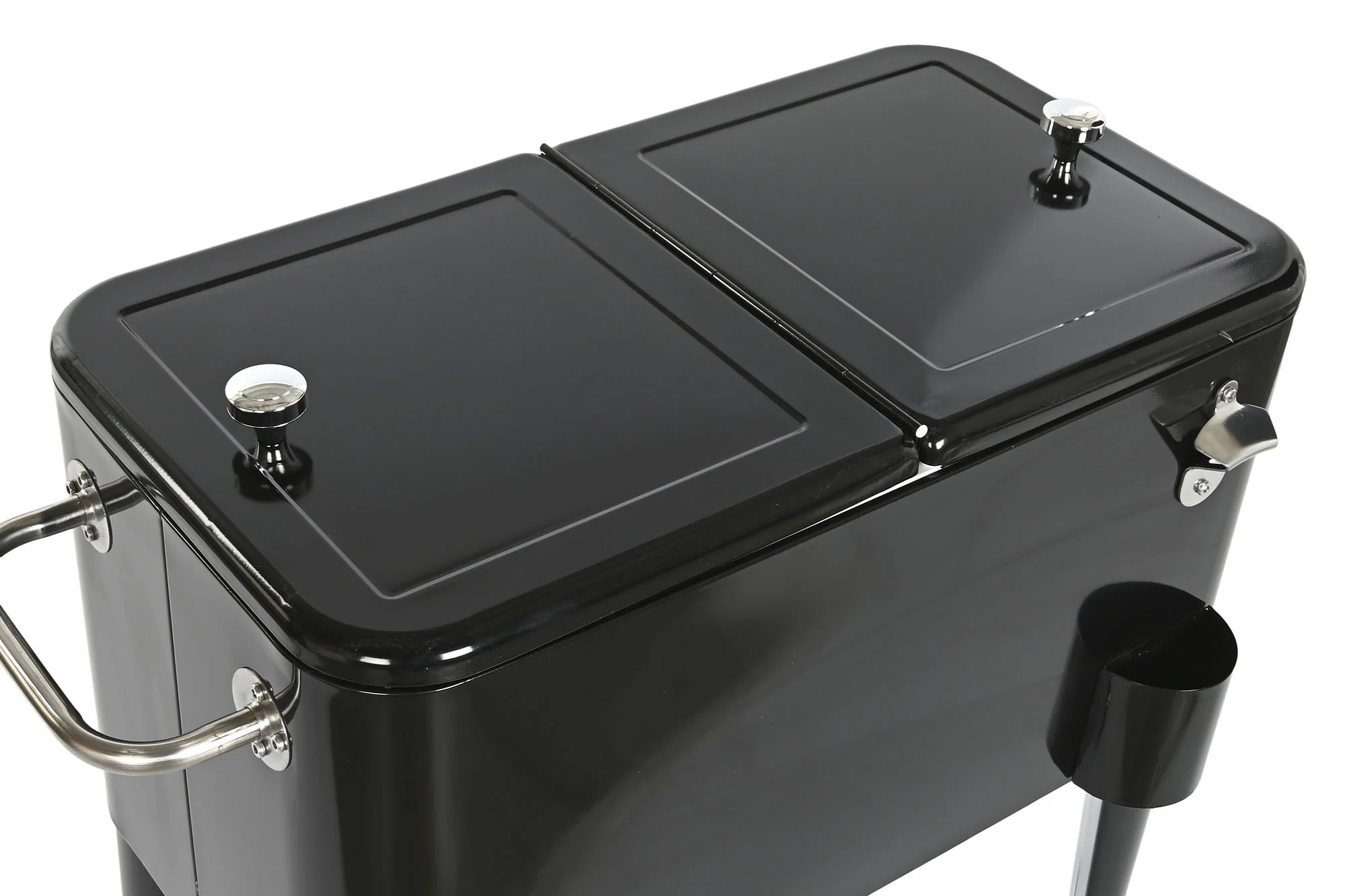 Nevera acero pp 74*43*80cm 56l negro - Imagen 2